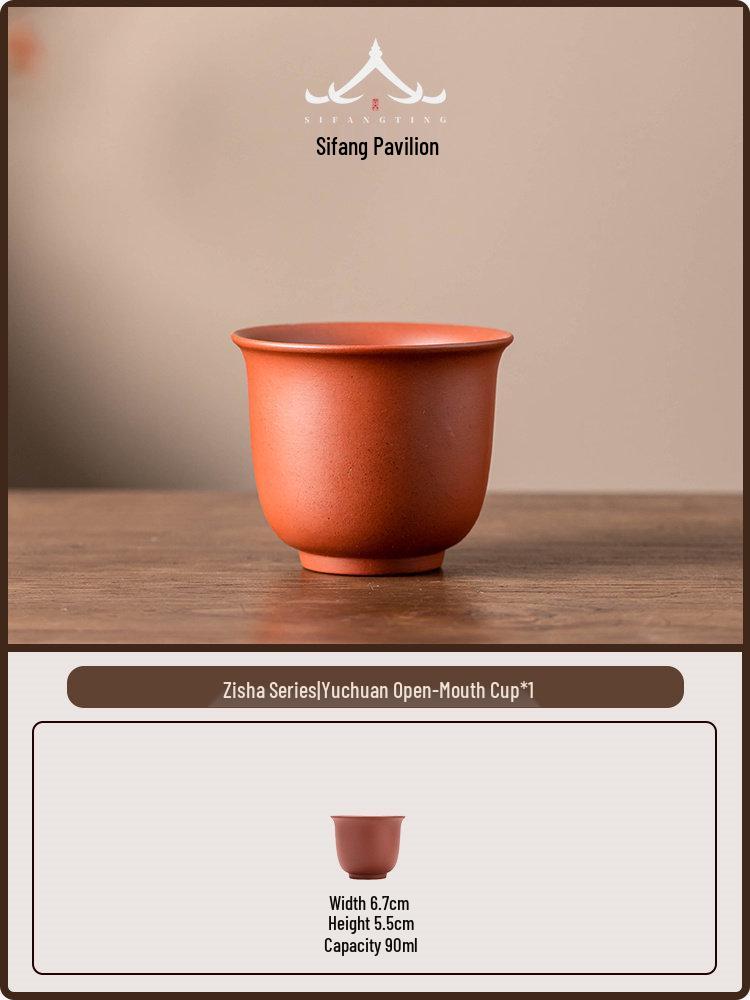 Zisha Gongfu Master Tea Cup - Ancient Style Small Mouth for Personal Brewing and Tasting
