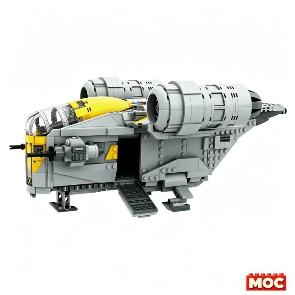 2026 NEW 930PCS MOC Razor Crest MOD Diy Set Modification Wars Starship Building Blocks Educational Toy Christmas Xmas Gifts