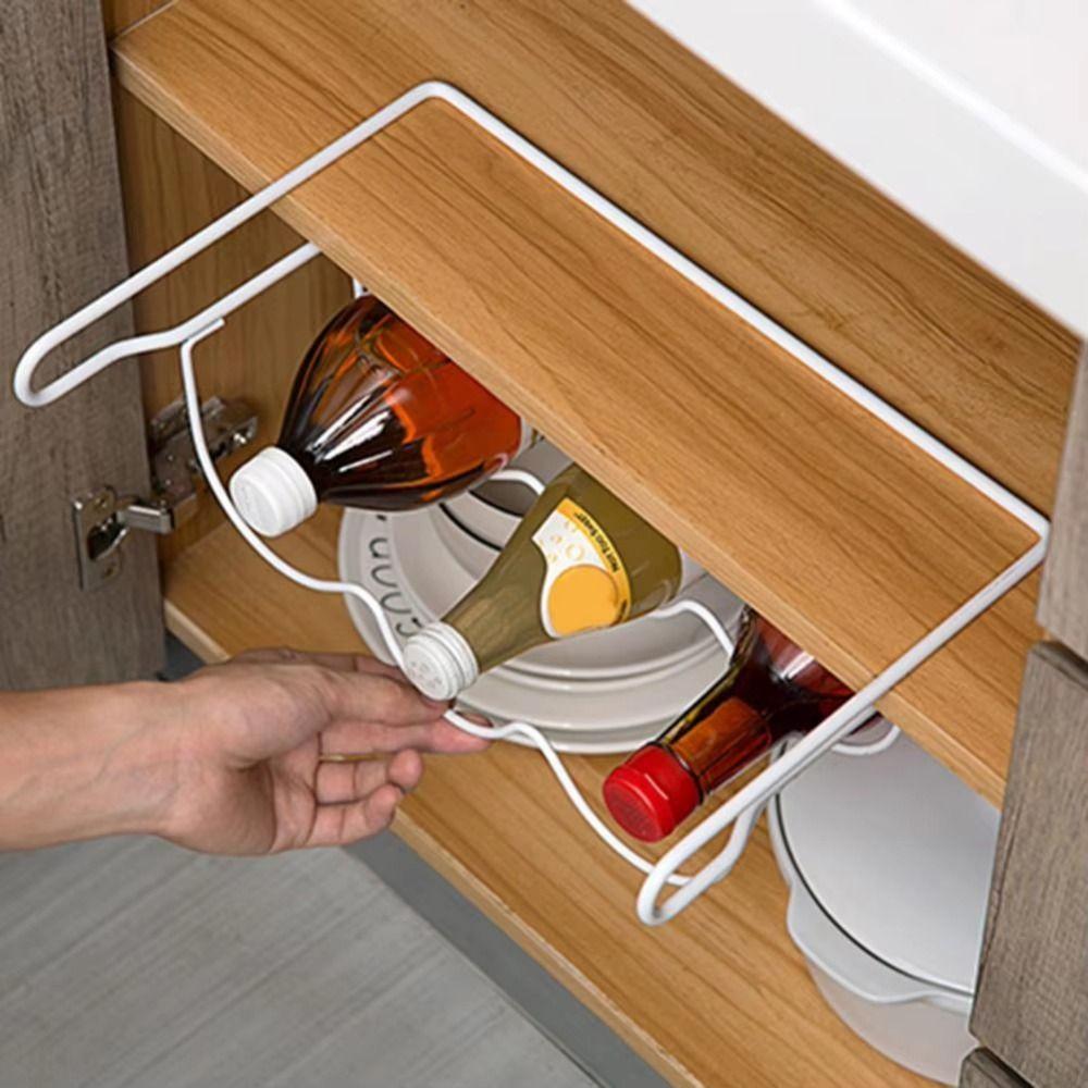 Creative Refrigerator Storage Rack Iron Wine Bottle Holder Fridge Wine Display Rack  Cupboard