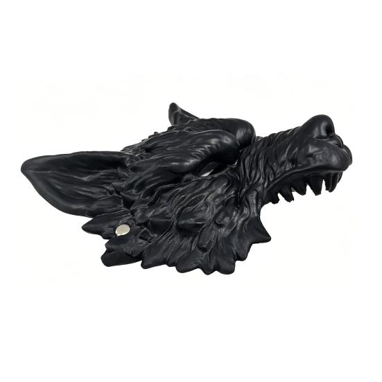 Atmospheric Werewolf Costume Gear Halloween Wolf Mask, Embossed Face Mask for Cosplay Party, Easy To Wear Adjustable Strap Animal Adults, Trick
