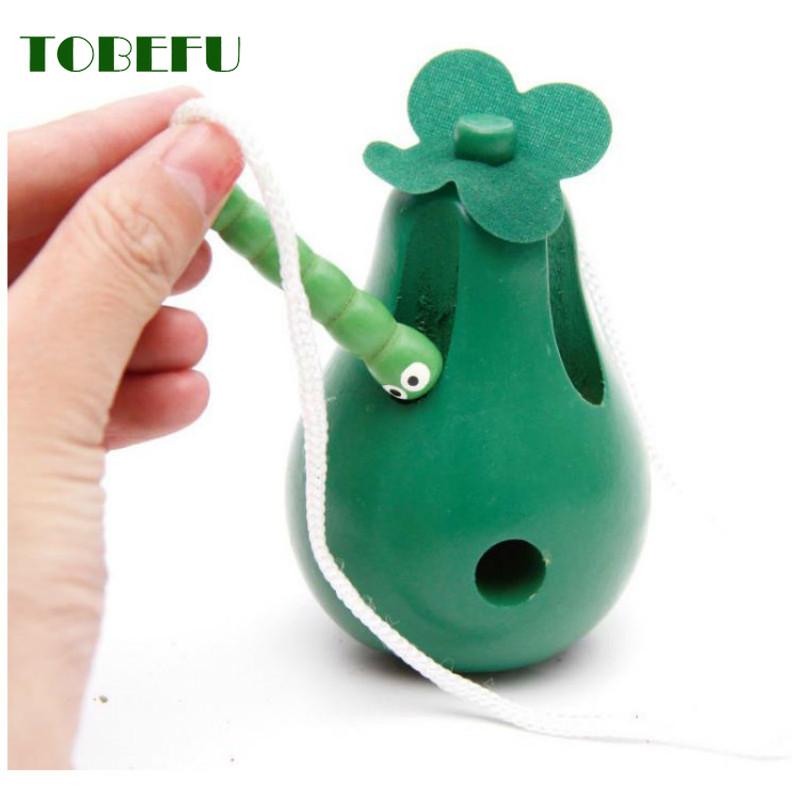 Kids Montessori Toy Worm Eat Fruit Wooden Puzzle Toy Fingers Flexible Training Twisting Worm Educational Toys For Children Gifts