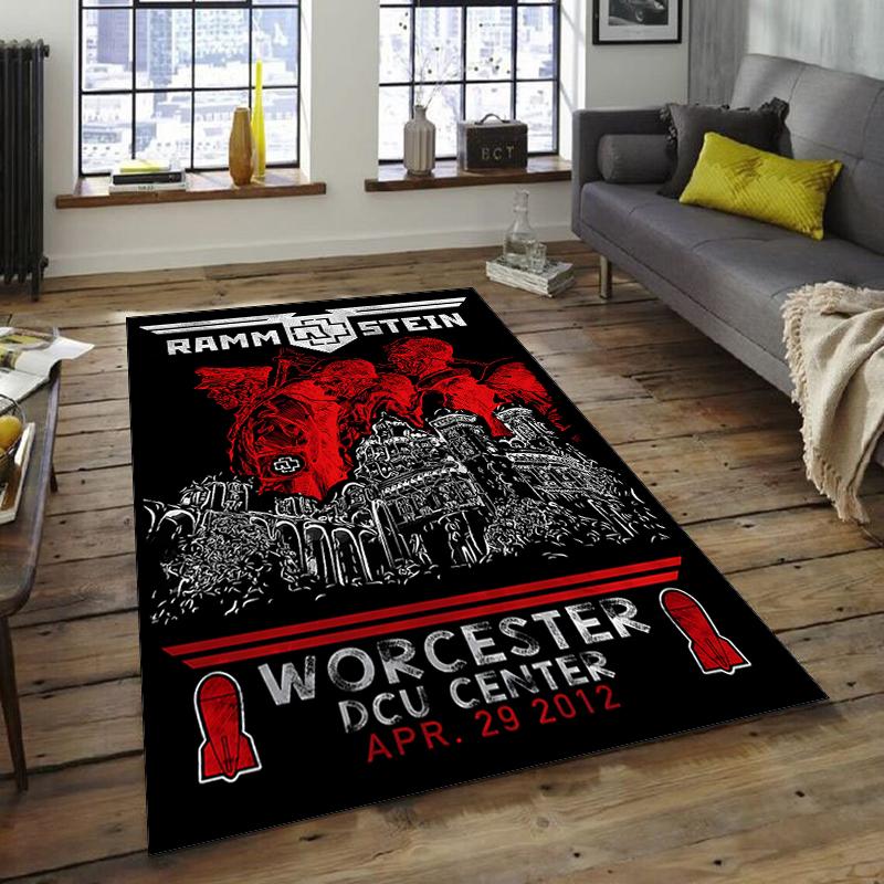 1pc Rammstein2 Design Area Rug - Non-Slip, Soft & Cozy Floor Mat for Living Room, Bedroom, Office - Indoor/Outdoor Decorative Carpet