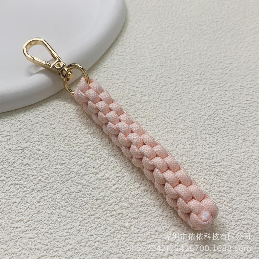 Miu family bag hanging cross-border explosive pure hand-woven pendant colorful fashionable unique shape braided rope car keychain