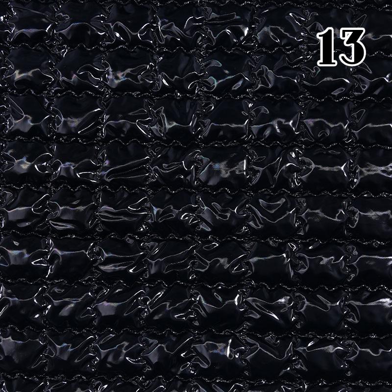 Waterproof PU Polyester Quilting Fabric Shiny Embossing Cotton-padded Fabric For Sewing Jacket Bags Furniture Upholstery