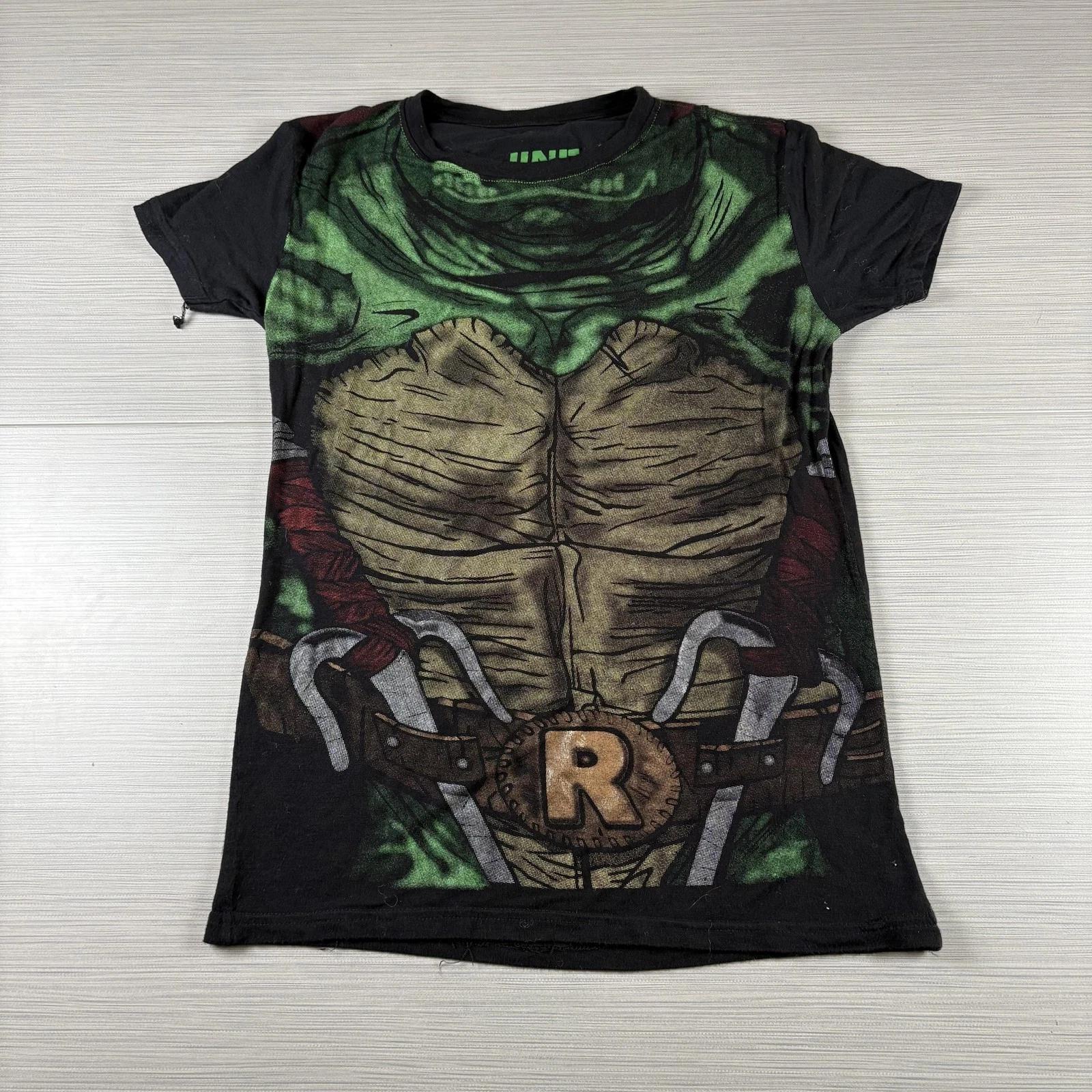 

Teenage Mutant Ninja Turtles Shirt Womens Small Black Raphael Costume Tee Comic 4XL