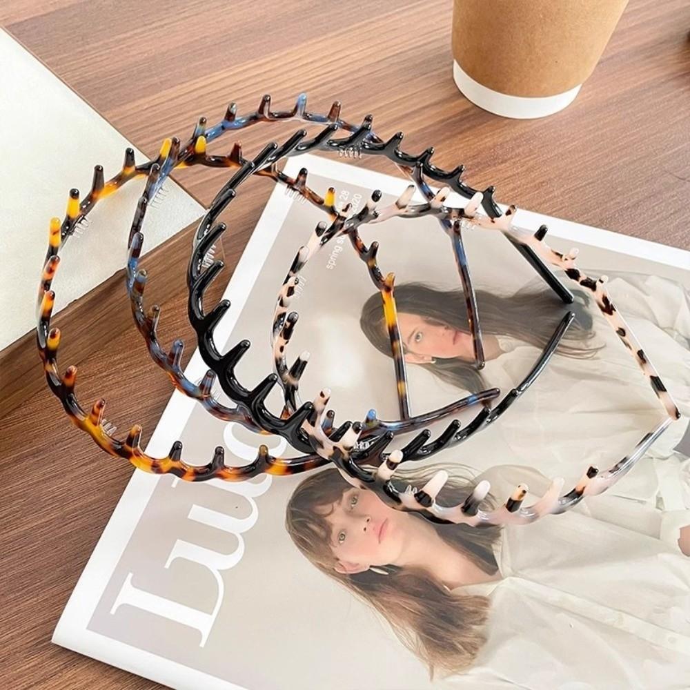 Fashion Plastic U Shape Hair Hoops Wave Shape U Shape Toothed Hair Combs Non Slip Hair Clasp Face Wash