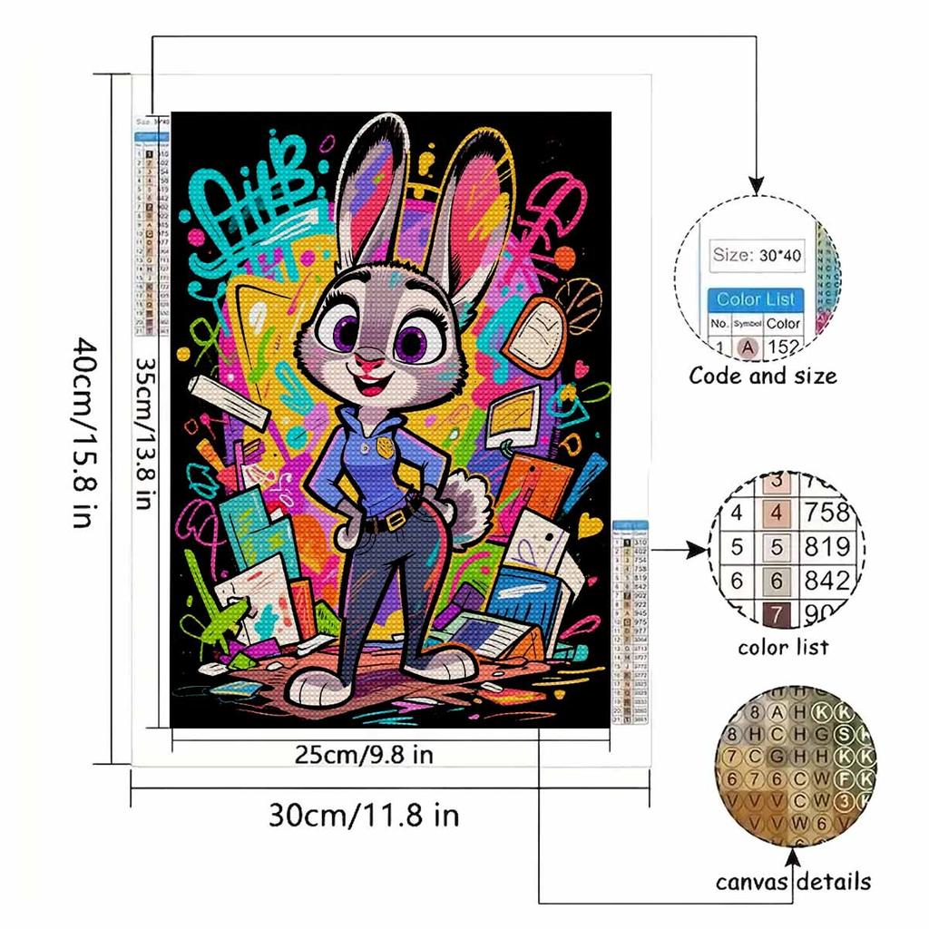 DIY Diamond Painting Judy Cross Stitch Kit Mosaic Art Diamond Painting Full Circle Diamond Home Decoration