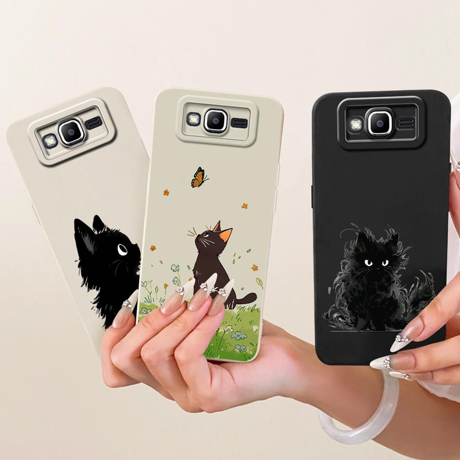 For Samsung Galaxy J2 Prime Case Cute Cartoon Cat Shockproof Silicone Soft Cover For Samsung J5 Prime On5 2016 G570 G570F Fundas