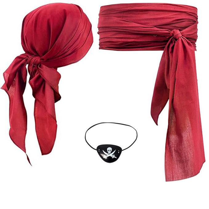 Halloween Piratenkostüm: Mittelalterliche Renaissance Bandana & Taillenband Outfit