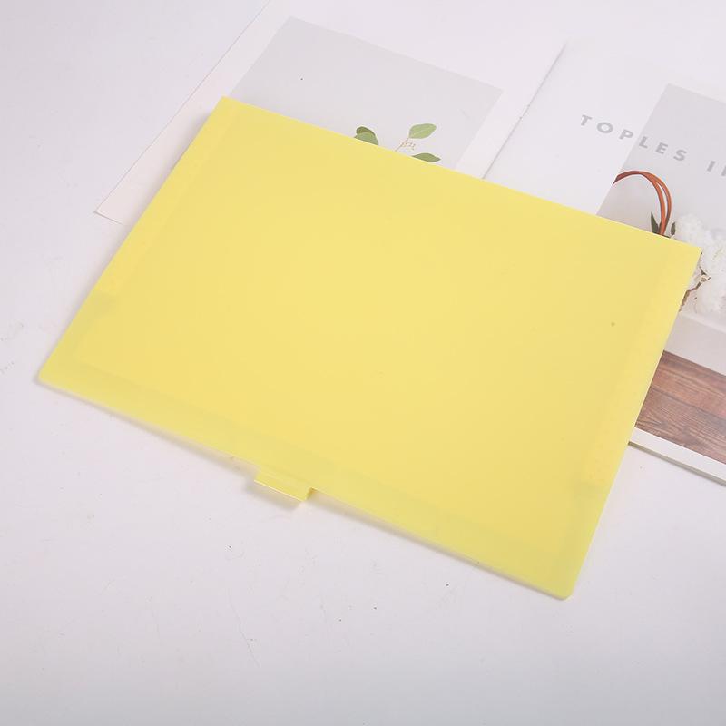 Smiley Pp Folder A4 Information Book Spot Five Grid Smile File Bag Purple Button