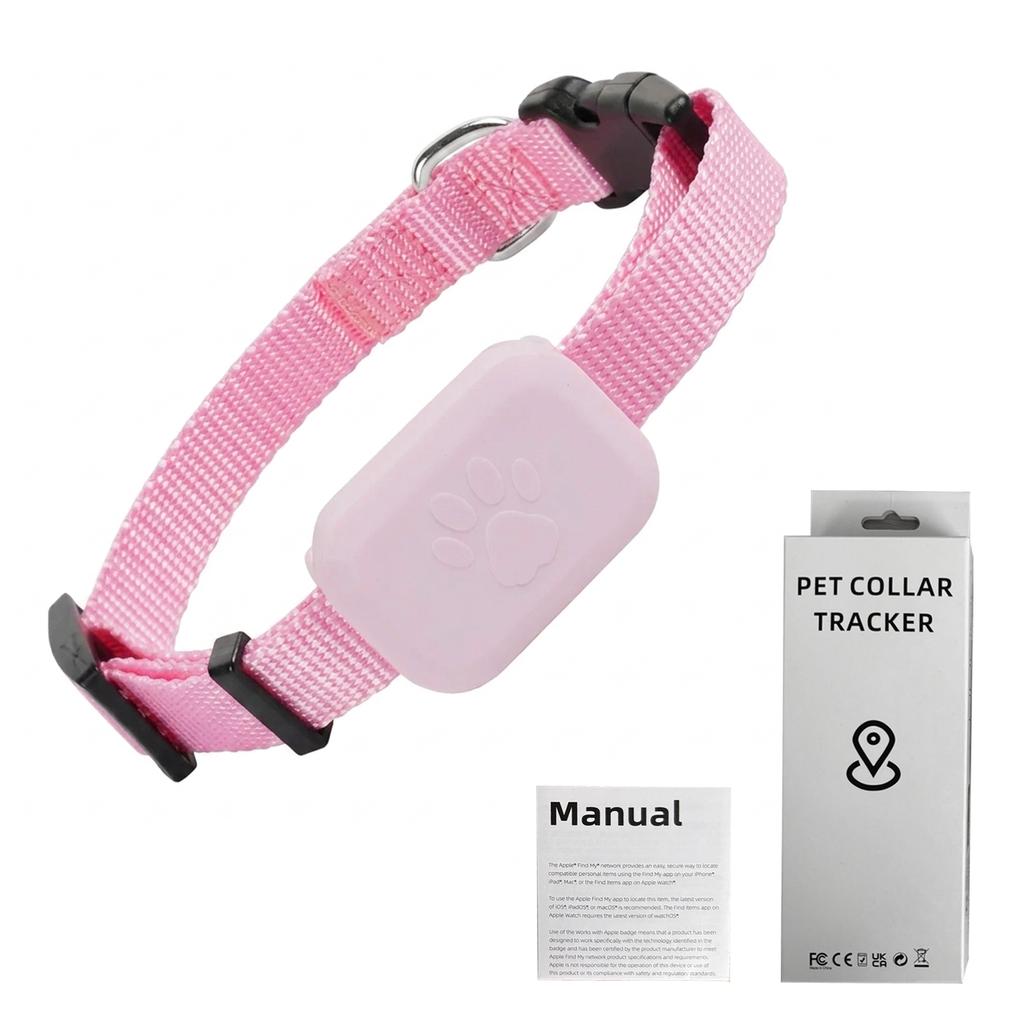 Waterproof Real Time GPS Pet Tracker Collar Global Anti Lost Locator Movement Alert Works with Apple Find App Cat Dog