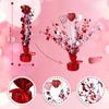 Valentines Decor Heart Centerpiece Sparkling Glitter Finish