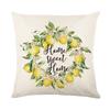 New Spring and Summer Pillow Cases Linen Yellow Lemon Truck Print Home Pillow Cushion Combination