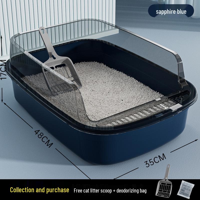 Extra Large High-Sided Cat Litter Box - Anti-Splash, Thickened Design