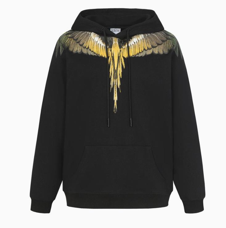Felpa con cappuccio Marcelo Trendy Feathered Wings: Felpa girocollo unisex con motivo a fulmini e serpenti multicolore Phantom Wings.