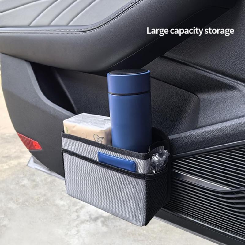 Portable Car Trash Bin Foldable Auto Garbage Container Hanging Storage Box for Front and Back Seat Storage In SUVs Truck