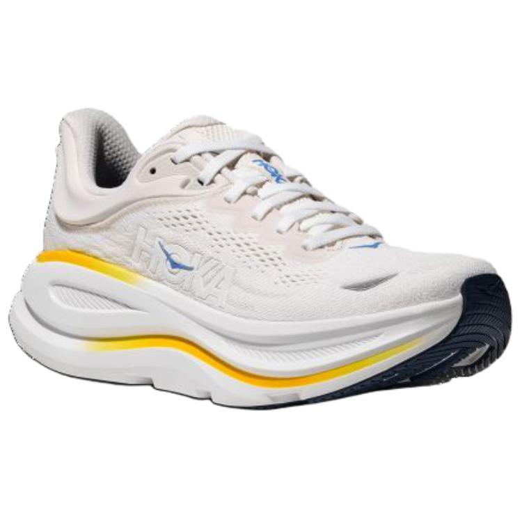 New HOKA ONE ONE Bondi 9 Abrasion Resistant Low top Running Shoes Women's White 1162012-WGRT