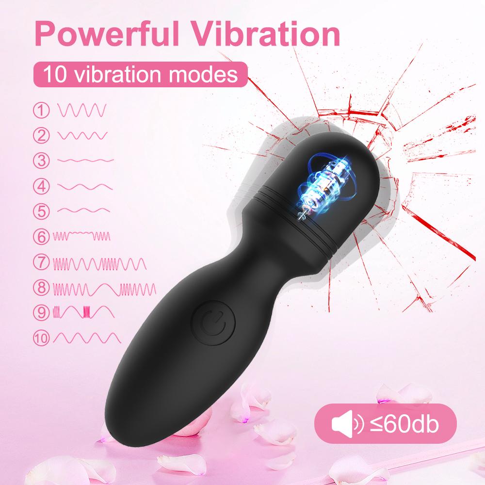 Mini AV Wand Massager Vibrator Sex Toy for Women Clit Stimulator Silicone Vibrators 10 Frequency Vibration Sex Toys Women
