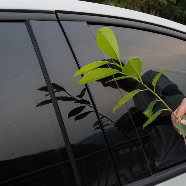 For Nissan Sentra 2020-2024 Pillar Posts Door Piano Black Trim Decal Cover Kit