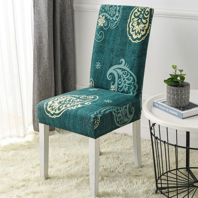 New Colors Chair Covers Floral Modern Slipcover For Dinning Room Wedding Stretch Elastic Furniture Protector