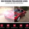 2Pack Retro Sunglasses for Women Men Trendy Sun Glasses Black Red Outdoor Sports Driving Fishing Glasses