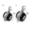 Heavy Duty Chair Rollers Mute Chair Caster Wheels Chair Mats Universal Casters Replacement Strong Carrying Capacity