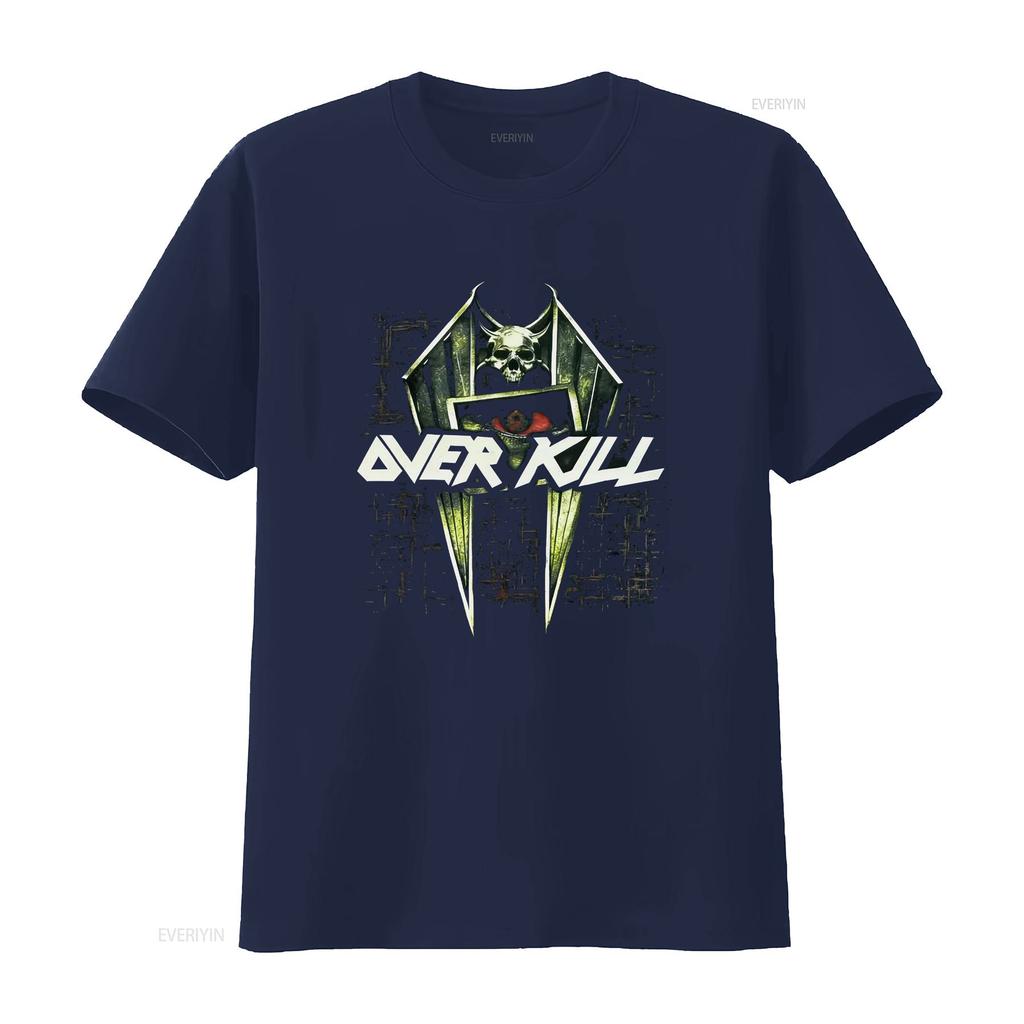 Overkill Band Concert Tour Black T Shirt All Size Pr198 Long Or Short Sleeves Vintage Washed Versatile Breathable Comfortable