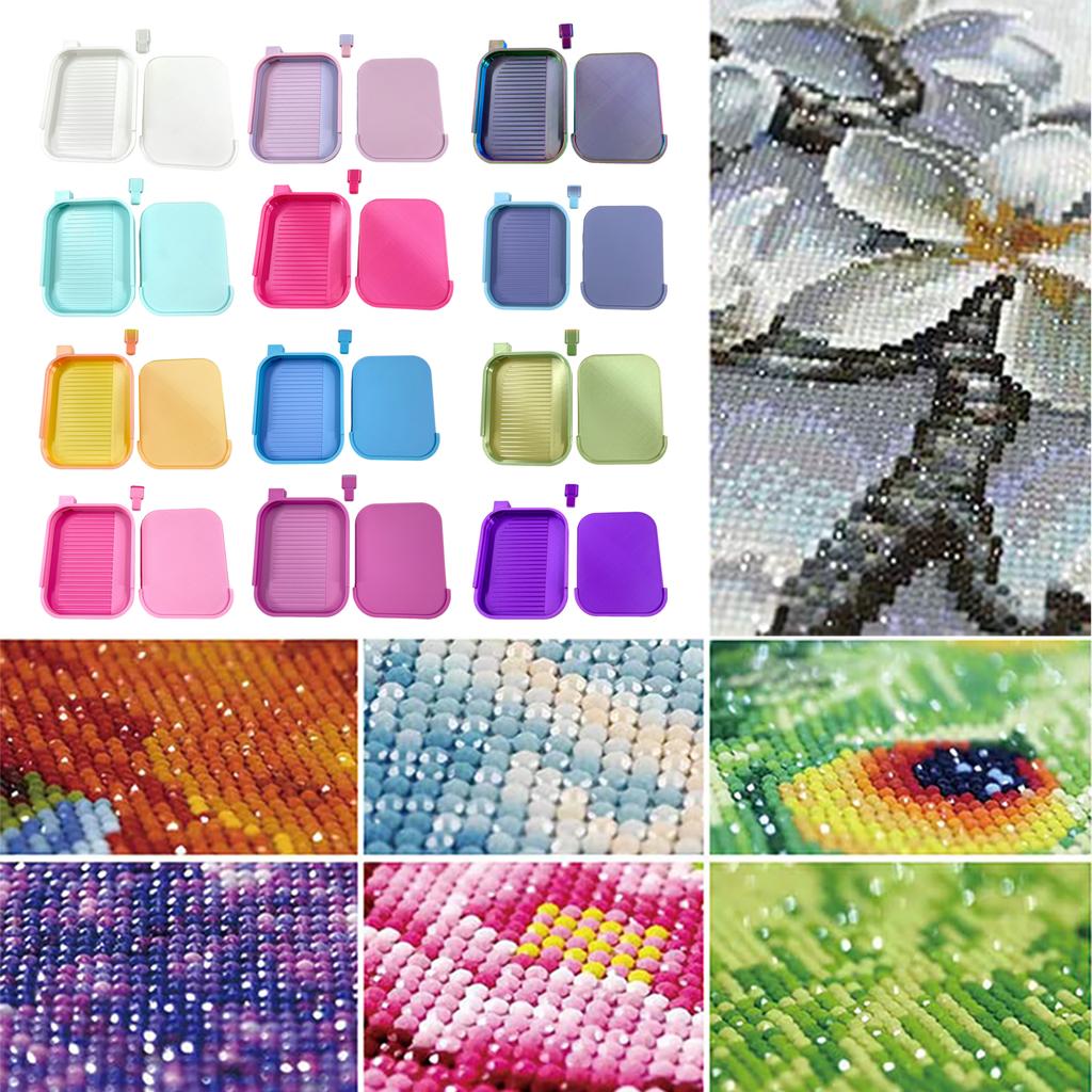Diamond Painting Tray Organizer Diamond Painting Drill Plate Plastic Bead Rhinestone Diamond Sorting Tray for DIY Crafts