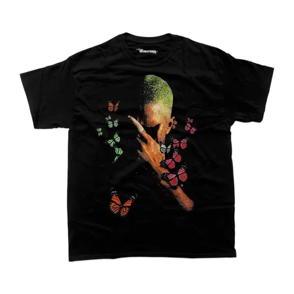 2026 Rapper Frank Retro Graphic T Shirt Unisex Hip Hop Ocean Album Clothing T-Shirts Y2k Unisex Blond Fashion Oversized Cotton T-shirt