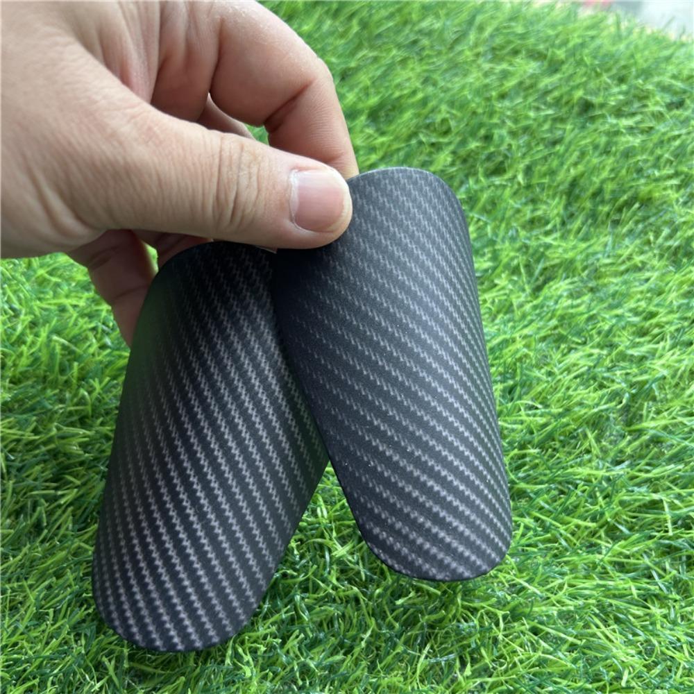 Small Size Shin Guards Imitation Carbon Fiber Knee Pads Fashion Protective Soccer Pads