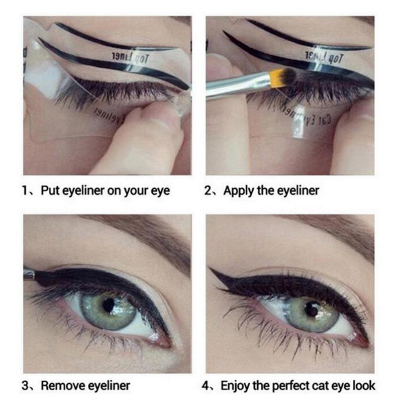 10 Paar Schnelle Make-Up Schablonen Eyeliner Formen ein Make-Up Werkzeug Eyeliner Schablonen Pads Lidschatten Applikatoren Eyeliner Vorlage
