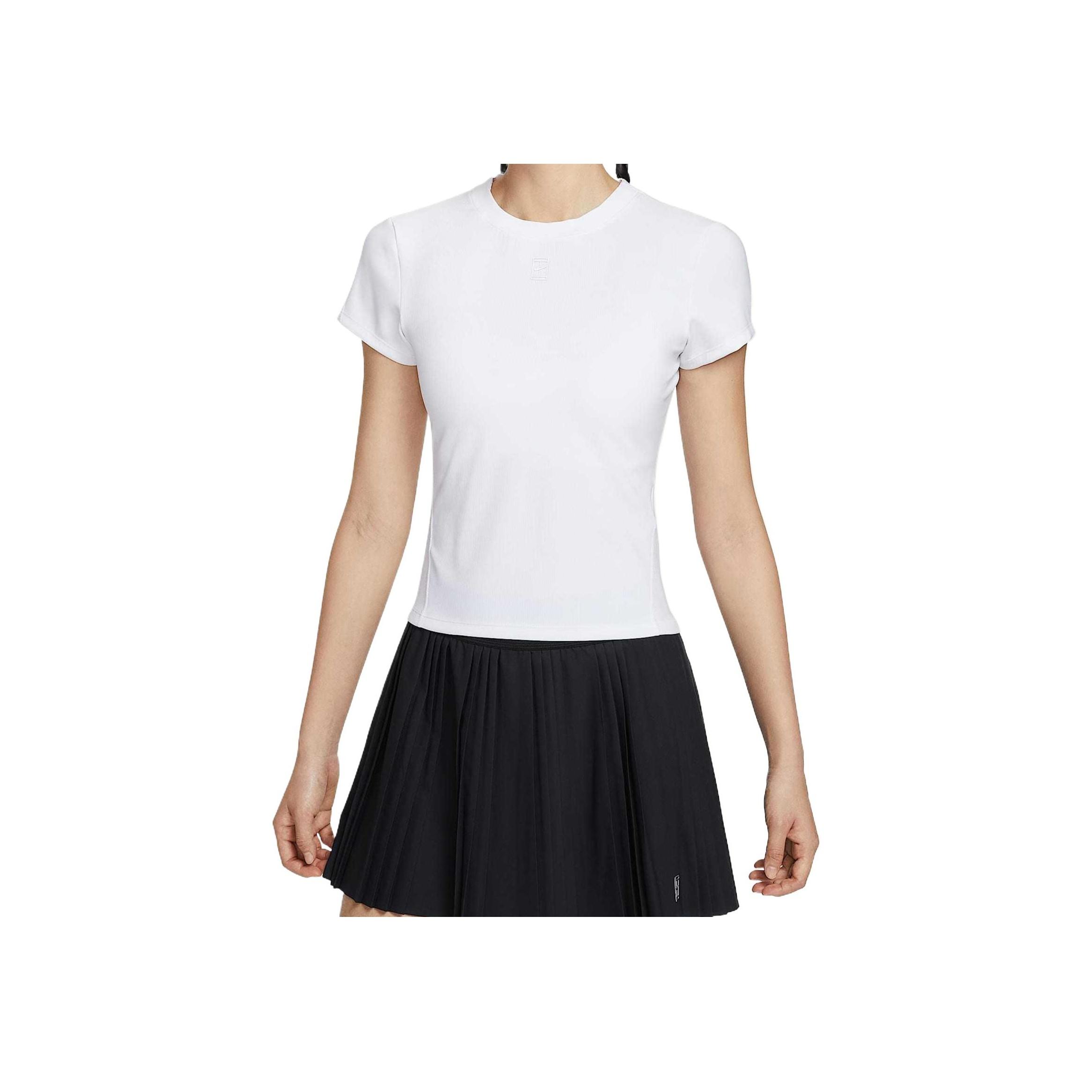 Nike Women s Court Advantage Dri-Fit Short Sleeve Tennis Top White HQ2995-100 S