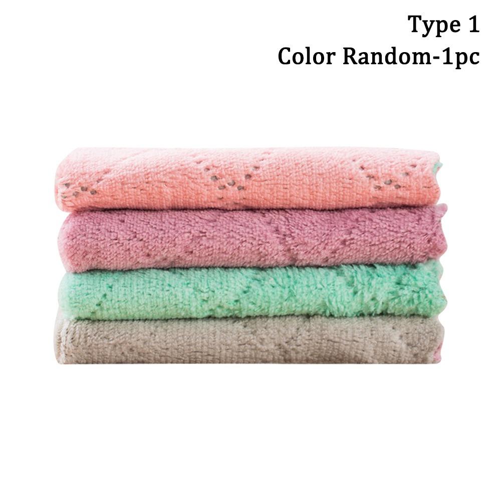 Scouring Pad Cleaning Towels Microfiber Dishcloths Washcloth New Kitchen Rags  House Kitchen