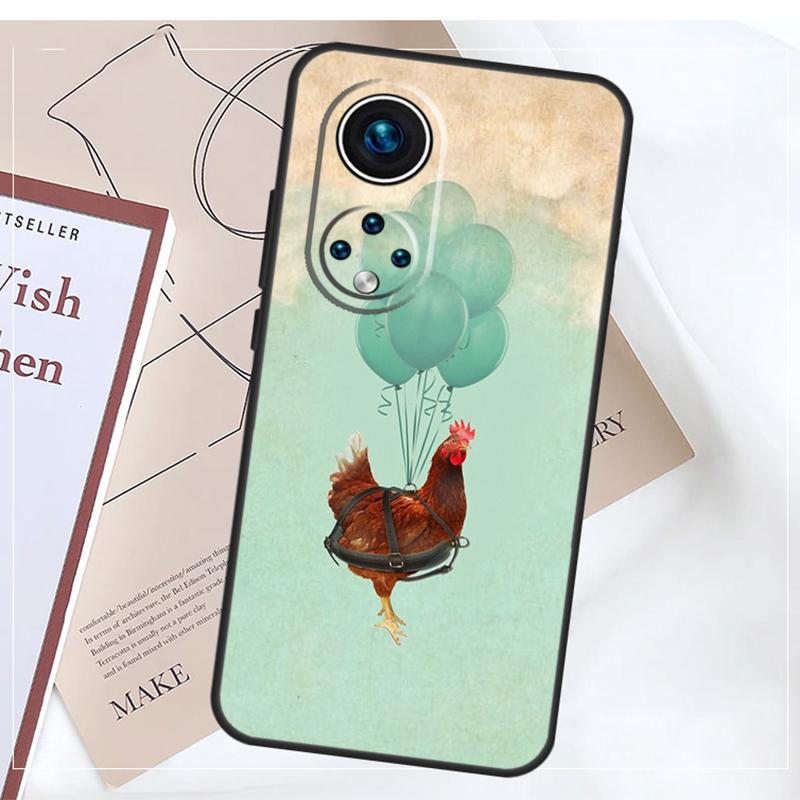 Cartoon Chicken Rooster Case For Honor Magic 8 7 5 6 Pro X9a X9b X9c X9d X8b X8c Win RT 50 70 90 200 400 Pro Cover