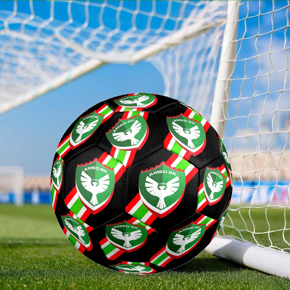 Amed Sk Crest Design Size 5 Soccer Ball, Suitable for Training and Matches, High-Elasticity, Wear-Resistant Material Gift for Fan