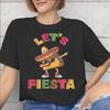 Lets Fiesta Cinco De Mayo Graphic Printing T Shirts Men Women Cotton Tee Shirt Clothing