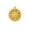 Copper-Plated Auspicious Eight Treasures Compass Pendant Necklace with 24K Gold and Strong Color Retention.