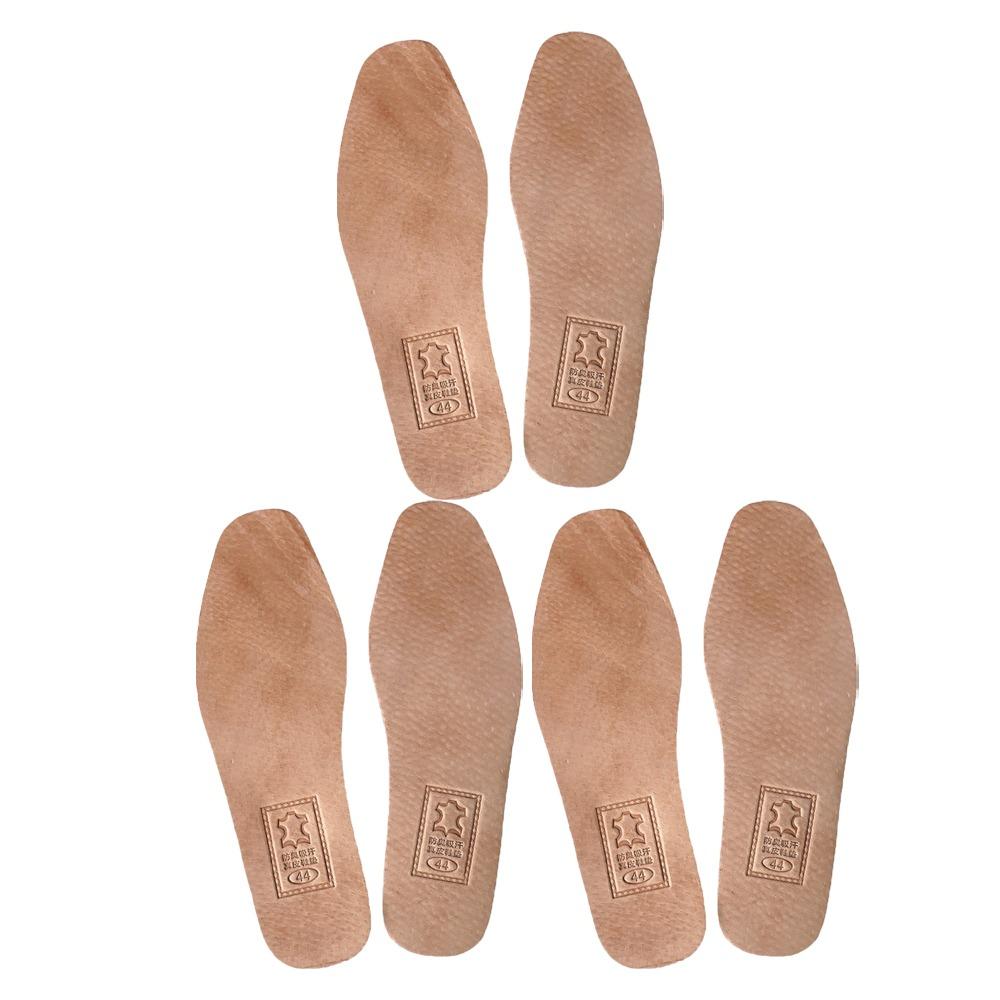 

3 пары простых кожаных стелек коричневые кожаные накладки для ботинок мужские кожаные стельки для обуви кожаная обувь EU39 коричневый