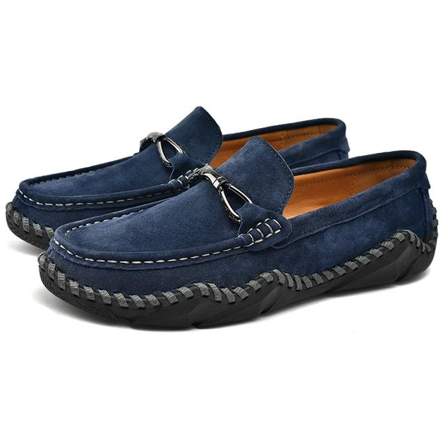 Sude Leather Men Shoes Luxury  Casual Slip On Formal Loafers Men Moccasins Italian Outdoo Male Driving Shoes Men Boat Shoes