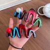 Colored Waves Big Grab Clip Temperament Sweet New Shark Clip Internet Celebrities Head Coil Hair Grab Women's Headdress