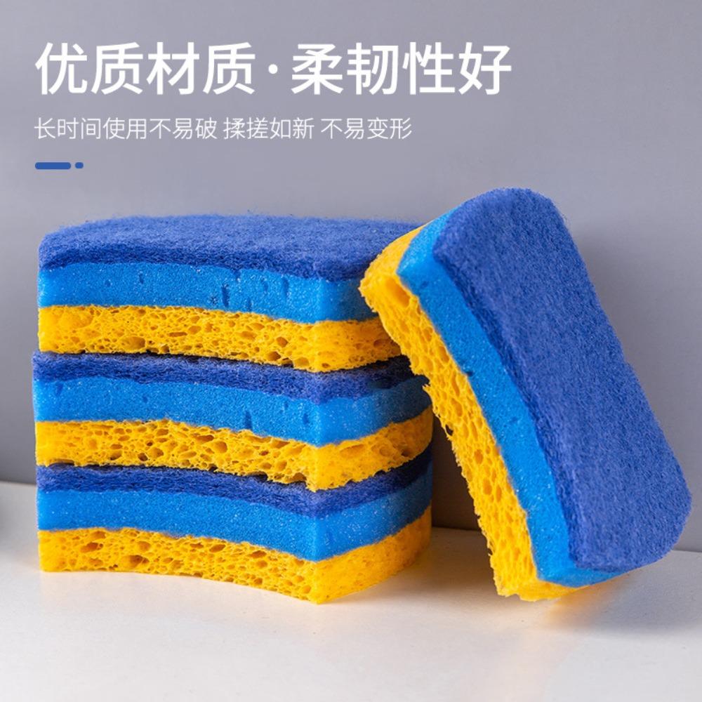 Waist-shaped 3-layer wood pulp cotton sponge brush bowl scouring cloth dishcloth kitchen absorbent rag brush pot cleaning sponge