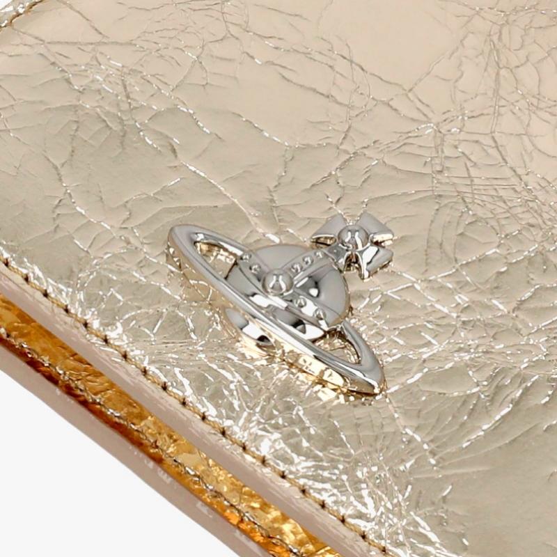 Vivienne Westwood Metallic Crinkle Wallet 51150030w L00a7 R401
