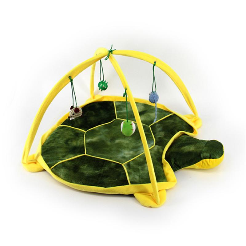 52x35cm cat play mat cat tent activity center with hanging cat toy ball mouse outdoor pet bed cat play tent easy to carry