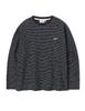 LORES Textured Striped L/S Tee - Navy