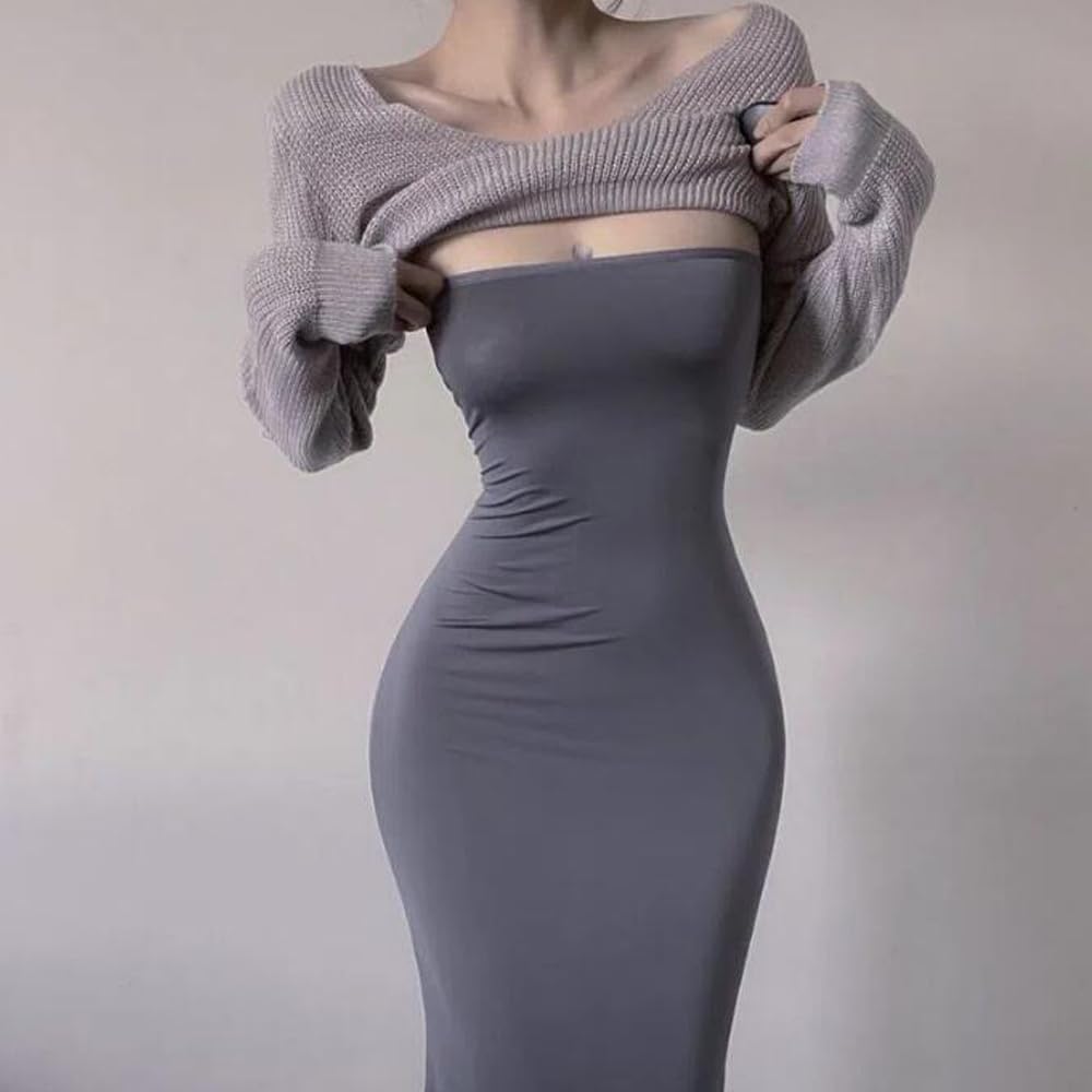 Sexy Lingerie Cosplay Sweater Cute Babydoll Bold Erotic Extreme Temptation Uniform Costume Cosplay [LIKENNY] Women's (Sweater + Skirt)