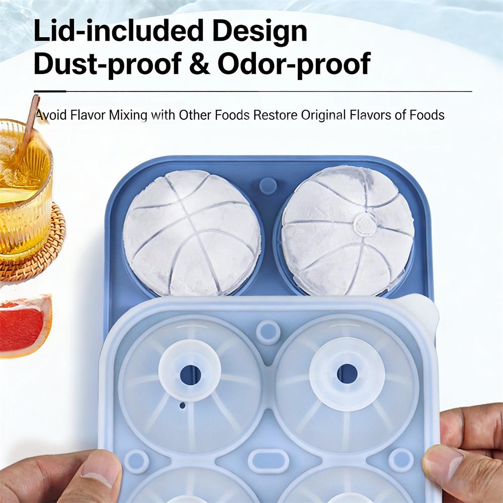 Silicone Football Ice Grid Molds for World Cup Fans Party Drinks Ice Hockey Tray Sports Ball Shaped Ice Ball Maker Kitchen Acces