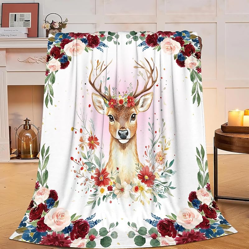 Rabbit Blanket Bunny Fleece Throw Blanket Super Soft Warm Cozy Fuzzy Plush Rabbits Blanket Gifts for Girls Boys Kids Room Decor 40 X50 50 x40