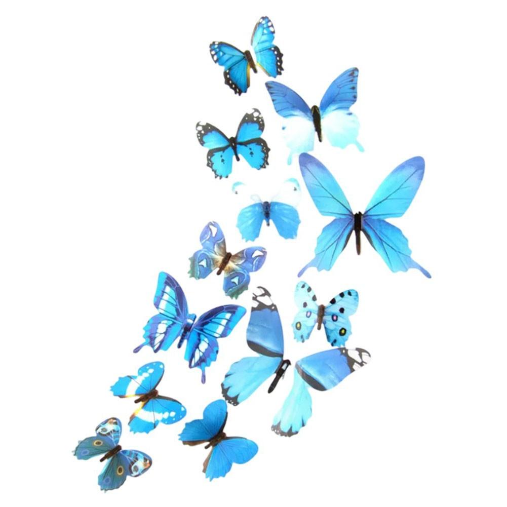 

3D Butterfly Wall Sticker Butterfly Wall Decor Easy Application синий