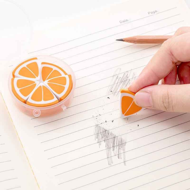 1 Box Fresh Fruit Cute Kawaii Student Stationery School Office Supplies Children Erasers for Kids Gift Creative Pencil Rubber