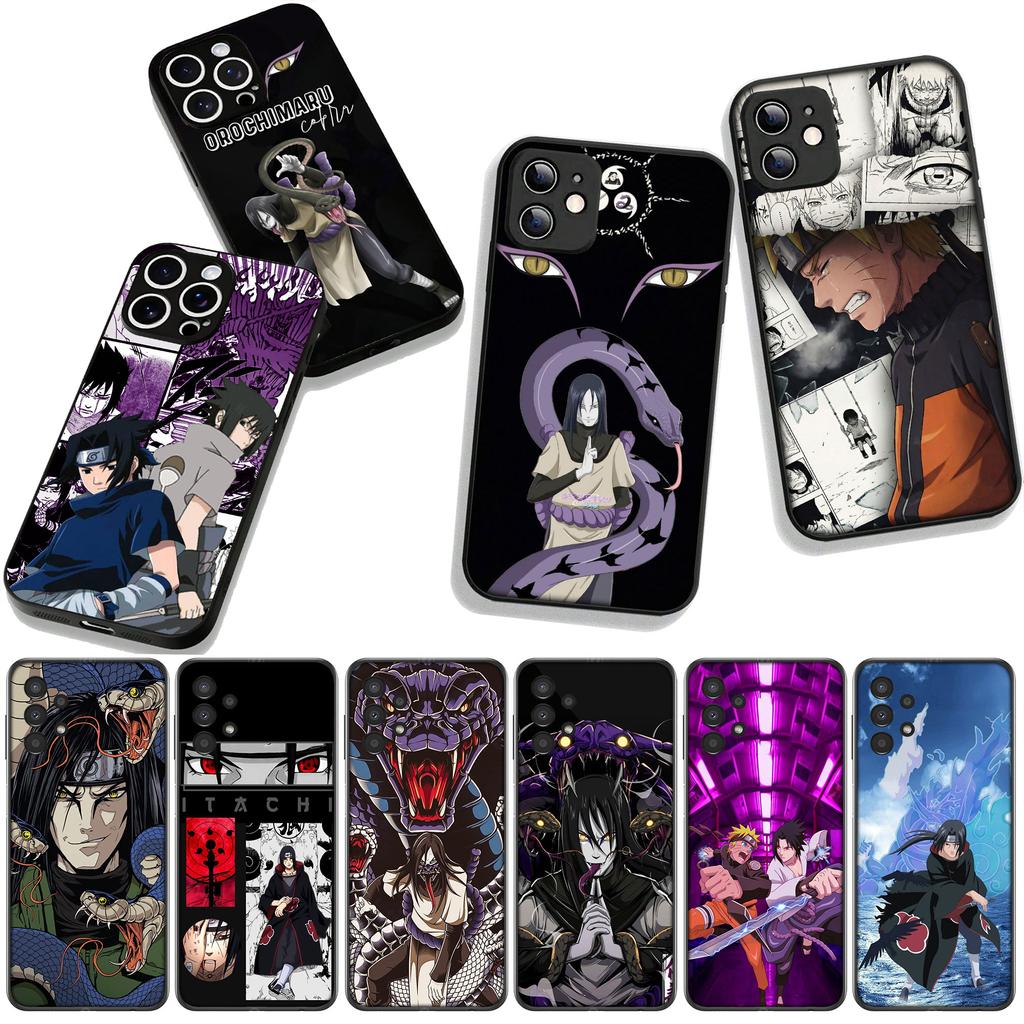 For Samsung Galaxy A25 A37 A57 A12 A14 A50 A51 A70 A71 A72 A21S A04 Note 20 9 8 10 Case Orochimaru Narutos Itachi Uchiha Uchiha